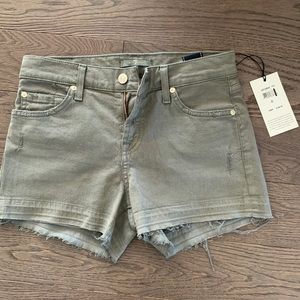 7 for all mankind olive Jean shorts-NWT